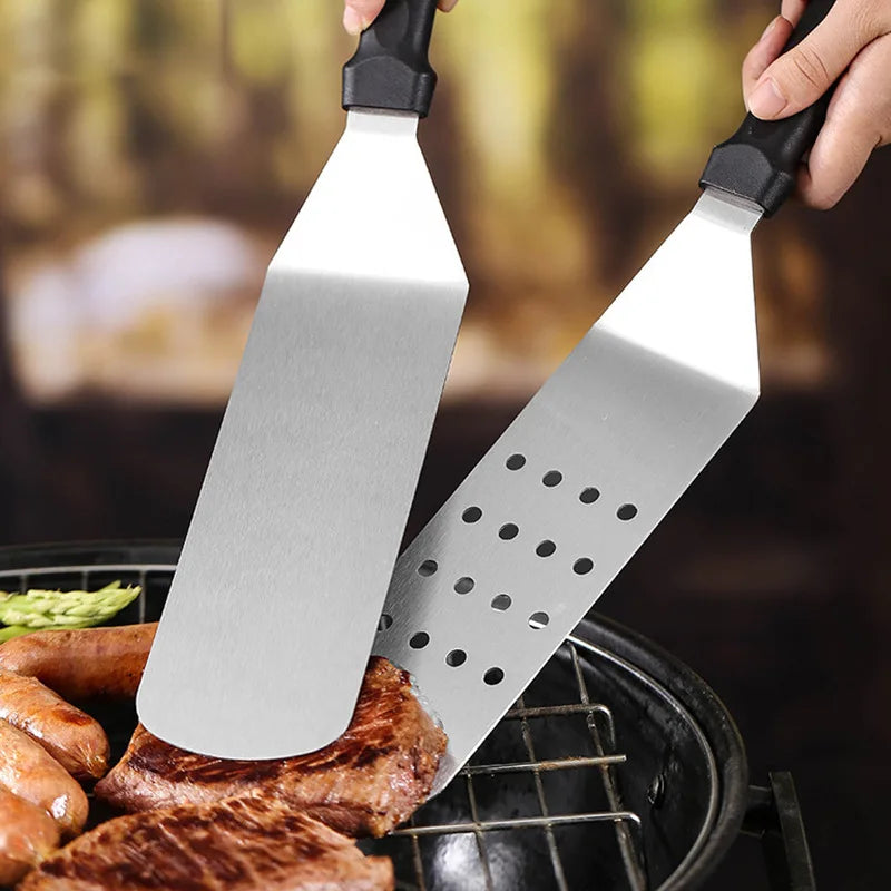 Paletta da cucina in acciaio inossidabile, spatola da cucina, spatola per barbecue, piastra, spatola per barbecue, spatola per hamburger, utensili da cucina