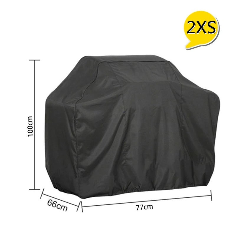 Copertura impermeabile nera per barbecue, accessori per barbecue da esterno, copertura per griglia, antipolvere, pioggia, gas, carbone elettrico, copertura protettiva