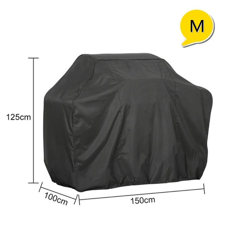 Copertura impermeabile nera per barbecue, accessori per barbecue da esterno, copertura per griglia, antipolvere, pioggia, gas, carbone elettrico, copertura protettiva