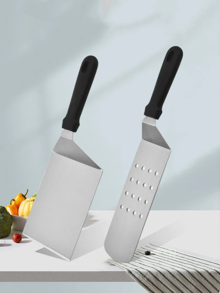 Paletta da cucina in acciaio inossidabile, spatola da cucina, spatola per barbecue, piastra, spatola per barbecue, spatola per hamburger, utensili da cucina