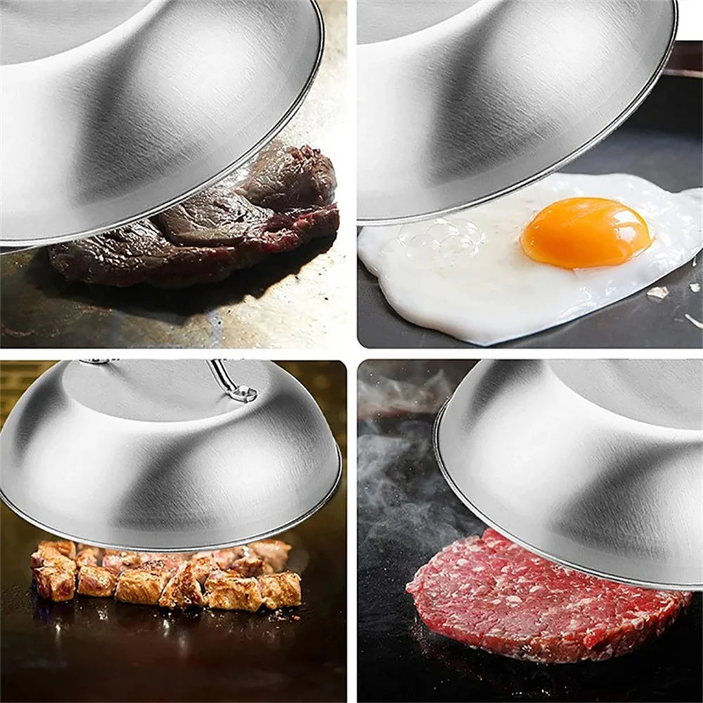 Coperchio in acciaio inossidabile - Accessorio perfetto per barbecue, campeggio all'aperto, picnic
