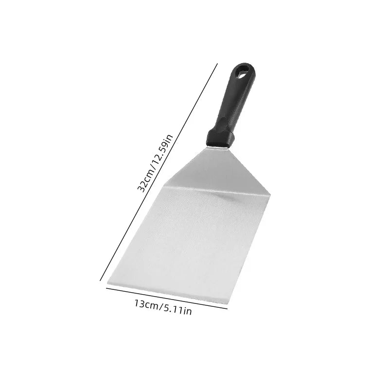 Paletta da cucina in acciaio inossidabile, spatola da cucina, spatola per barbecue, piastra, spatola per barbecue, spatola per hamburger, utensili da cucina
