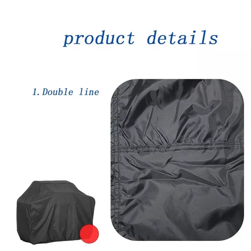 Copertura impermeabile nera per barbecue, accessori per barbecue da esterno, copertura per griglia, antipolvere, pioggia, gas, carbone elettrico, copertura protettiva