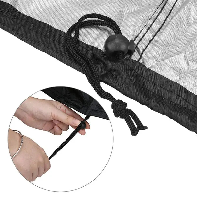 Copertura impermeabile nera per barbecue, accessori per barbecue da esterno, copertura per griglia, antipolvere, pioggia, gas, carbone elettrico, copertura protettiva