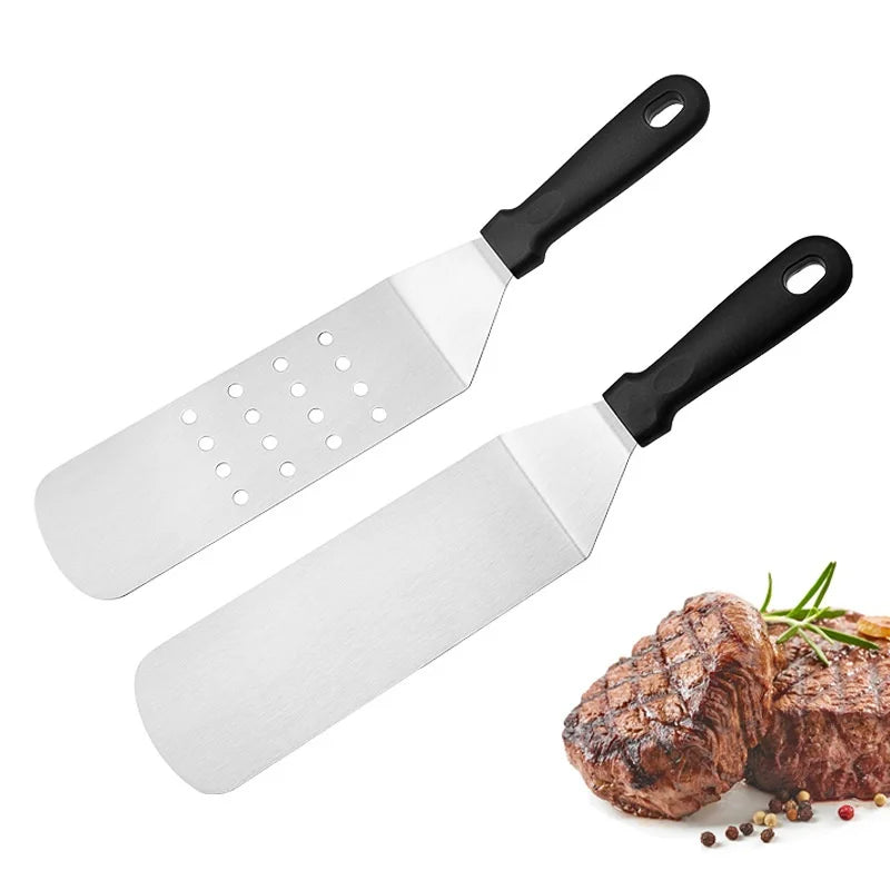 Paletta da cucina in acciaio inossidabile, spatola da cucina, spatola per barbecue, piastra, spatola per barbecue, spatola per hamburger, utensili da cucina