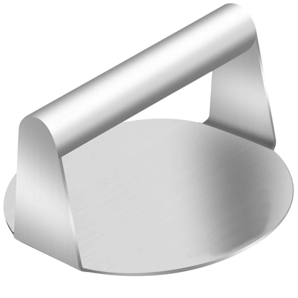 Pressa per hamburger in acciaio inox 304, circolare e quadrata, utensile da cucina, piastra antiaderente per pressare la carne.