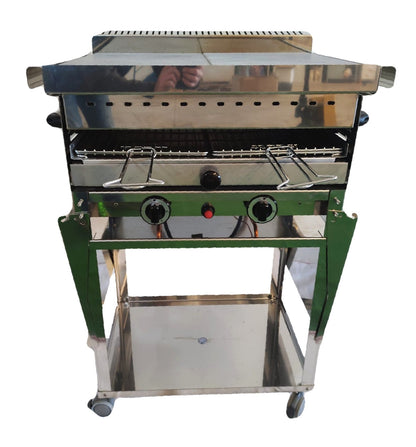 Galà High Grill antifumo con carrello per un facile trasporto 100% Made in Italy