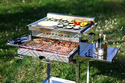 Galà High Grill antifumo con carrello per un facile trasporto 100% Made in Italy