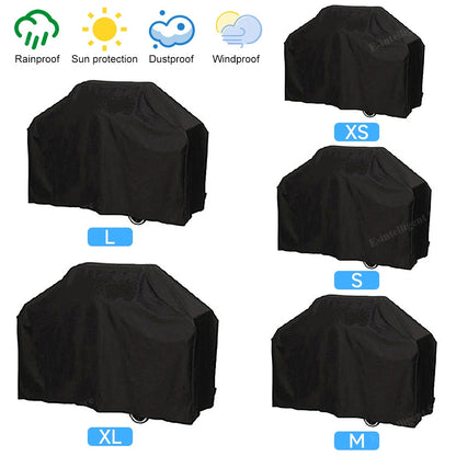 Copertura impermeabile nera per barbecue, accessori per barbecue da esterno, copertura per griglia, antipolvere, pioggia, gas, carbone elettrico, copertura protettiva