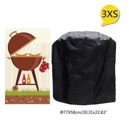 Copertura impermeabile nera per barbecue, accessori per barbecue da esterno, copertura per griglia, antipolvere, pioggia, gas, carbone elettrico, copertura protettiva