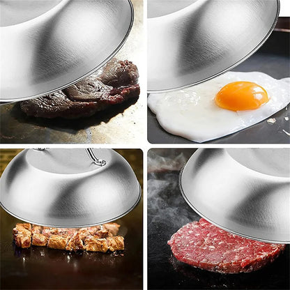 Coperchio in acciaio inossidabile - Accessorio perfetto per barbecue, campeggio all'aperto, picnic