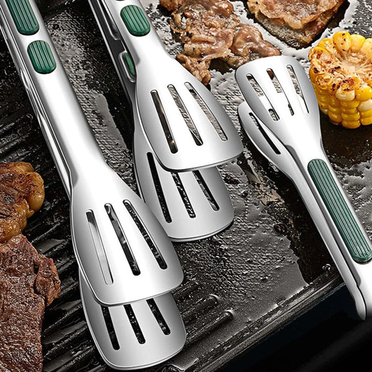 Pinze per alimenti in acciaio inossidabile, clip per carne, insalata, pane, barbecue, griglia, buffet, pinze antiscivolo, utensili da cucina, gadget da cucina