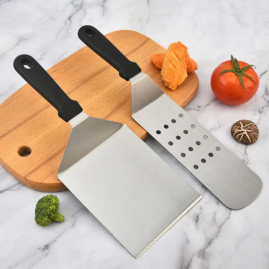 Paletta da cucina in acciaio inossidabile, spatola da cucina, spatola per barbecue, piastra, spatola per barbecue, spatola per hamburger, utensili da cucina