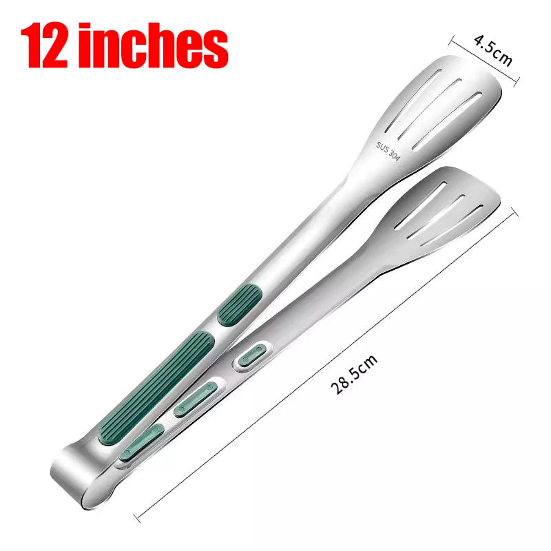 Pinze per alimenti in acciaio inossidabile, clip per carne, insalata, pane, barbecue, griglia, buffet, pinze antiscivolo, utensili da cucina, gadget da cucina