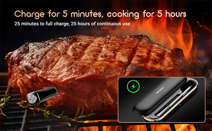 Termometro per carne wireless INKBIRD INT-11P-B Termometro per carne Bluetooth wireless per grigliare e affumicare IP67 Sonda intelligente impermeabile