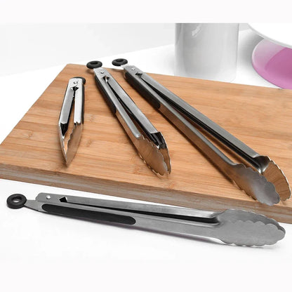Pinze per barbecue, per insalata, bistecca, spaghetti, carne, campeggio, barbecue, cucina, frittura, cibo