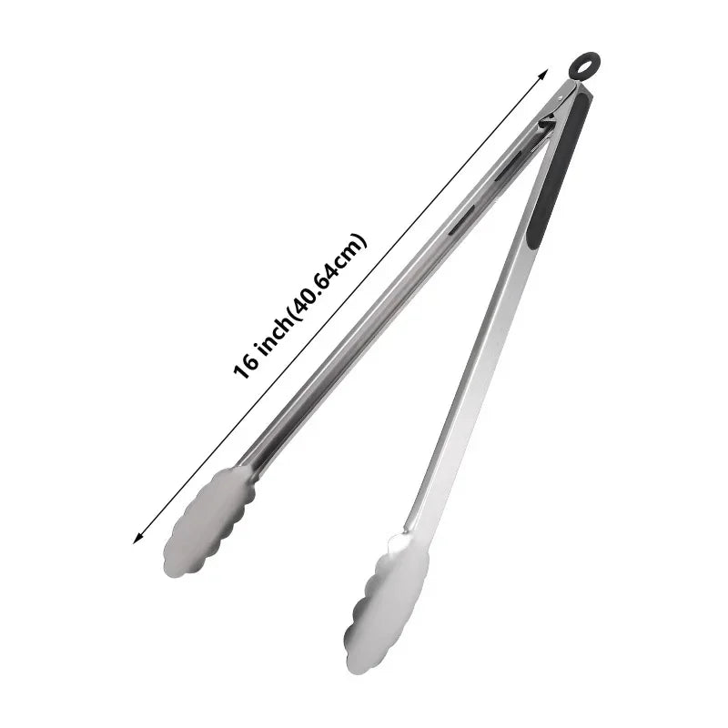 Pinze per barbecue, per insalata, bistecca, spaghetti, carne, campeggio, barbecue, cucina, frittura, cibo