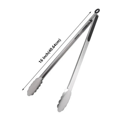 Pinze per barbecue, per insalata, bistecca, spaghetti, carne, campeggio, barbecue, cucina, frittura, cibo