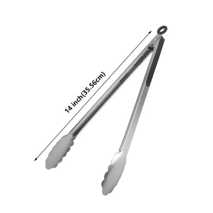 Pinze per barbecue, per insalata, bistecca, spaghetti, carne, campeggio, barbecue, cucina, frittura, cibo