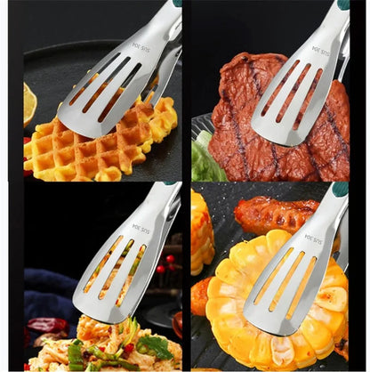 Pinze per alimenti in acciaio inossidabile, clip per carne, insalata, pane, barbecue, griglia, buffet, pinze antiscivolo, utensili da cucina, gadget da cucina